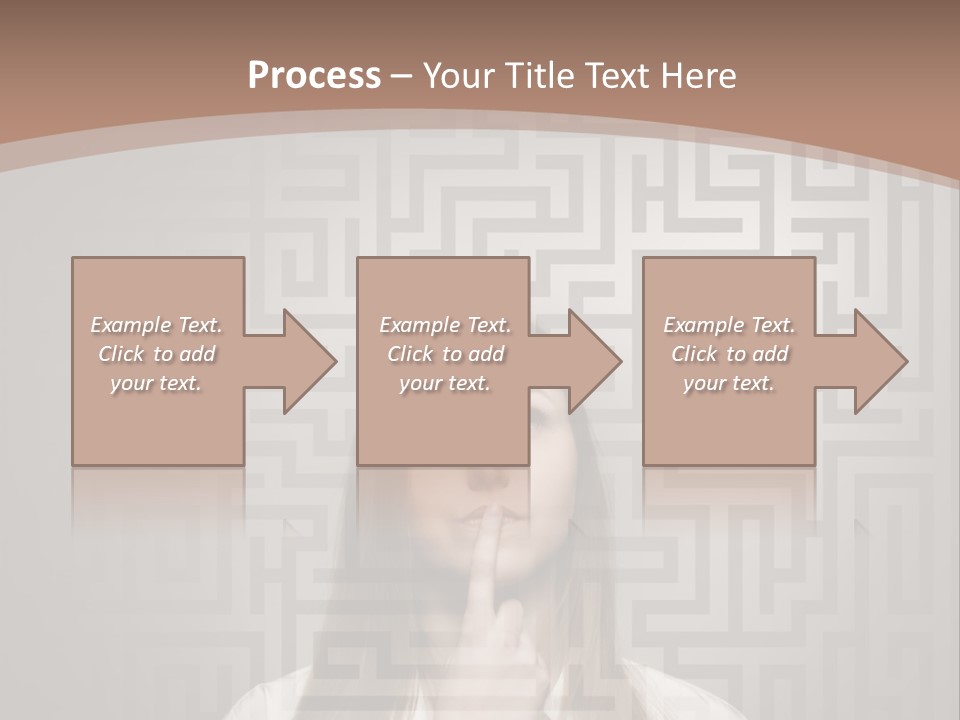 A Woman With A Finger In Her Mouth PowerPoint Template