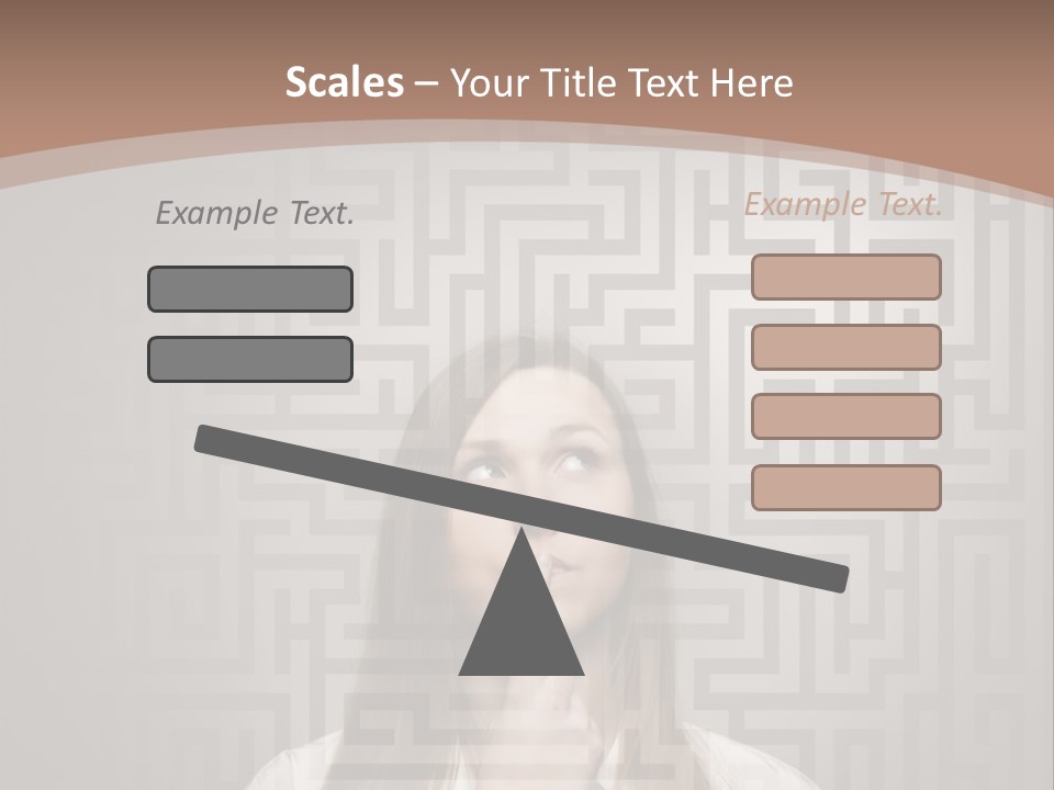 A Woman With A Finger In Her Mouth PowerPoint Template