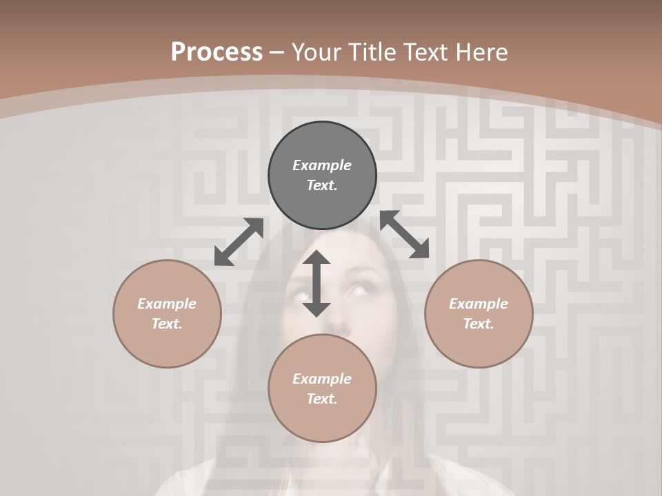 A Woman With A Finger In Her Mouth PowerPoint Template