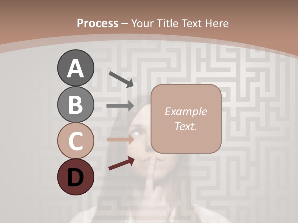 A Woman With A Finger In Her Mouth PowerPoint Template