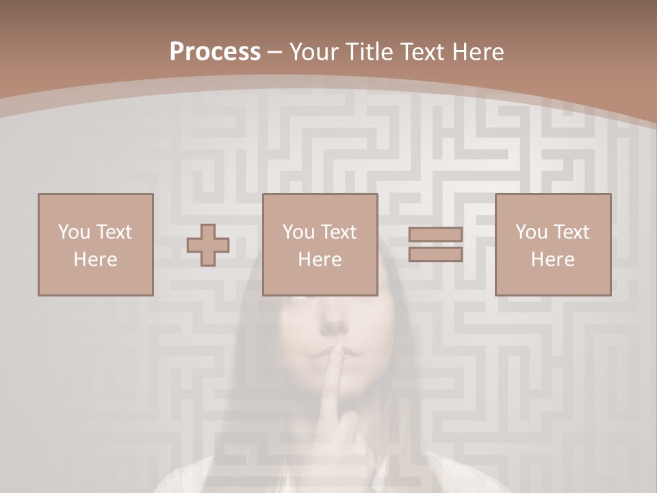 A Woman With A Finger In Her Mouth PowerPoint Template