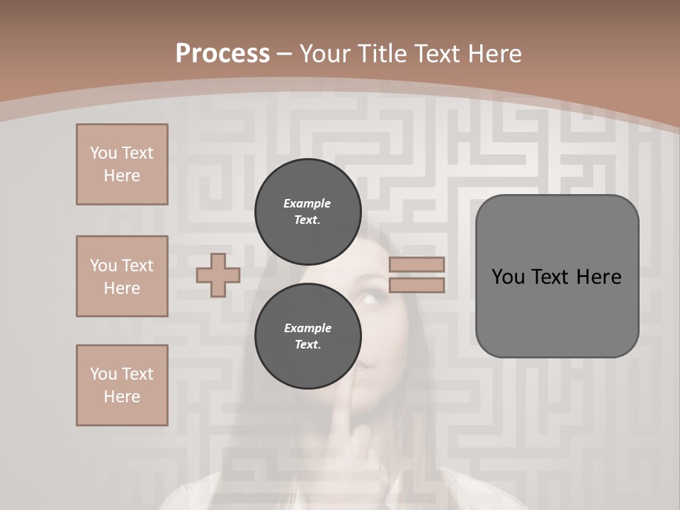 A Woman With A Finger In Her Mouth PowerPoint Template