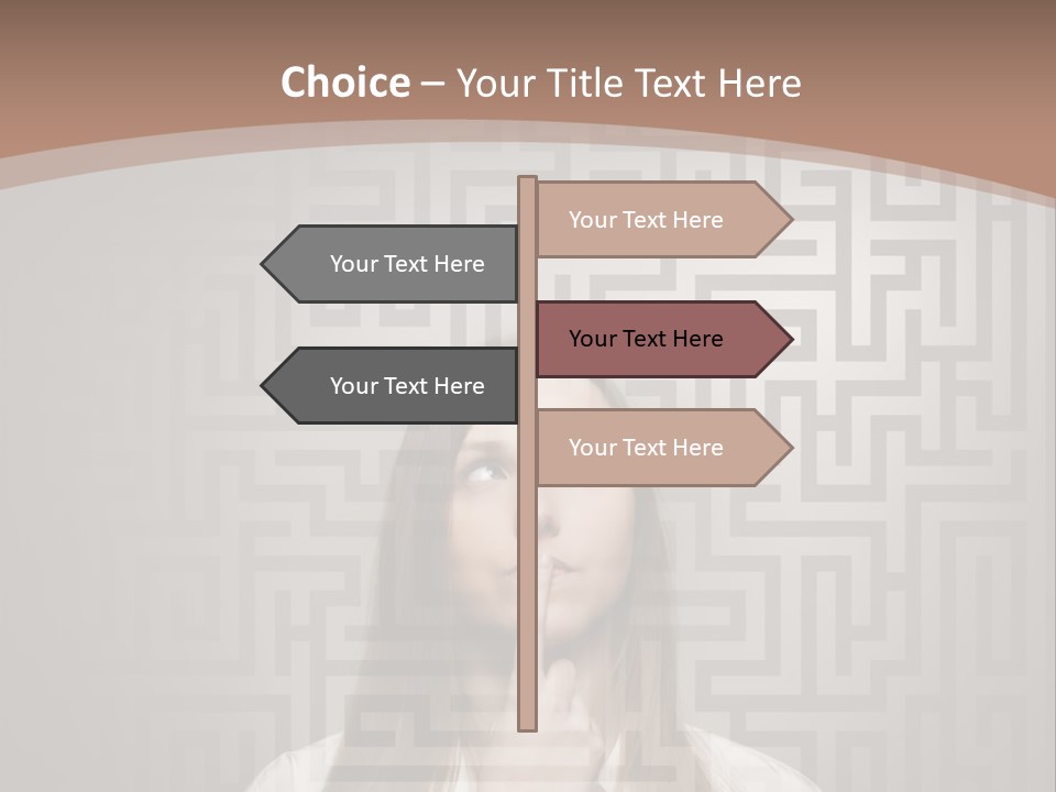 A Woman With A Finger In Her Mouth PowerPoint Template