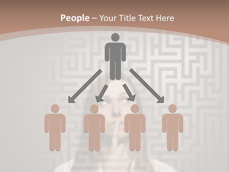 A Woman With A Finger In Her Mouth PowerPoint Template