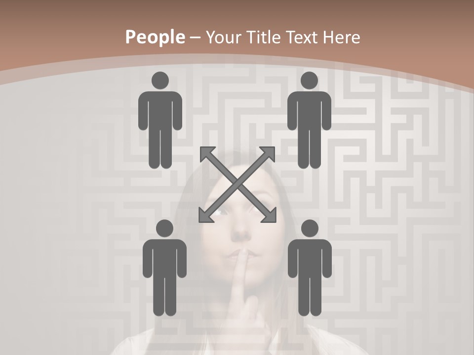 A Woman With A Finger In Her Mouth PowerPoint Template