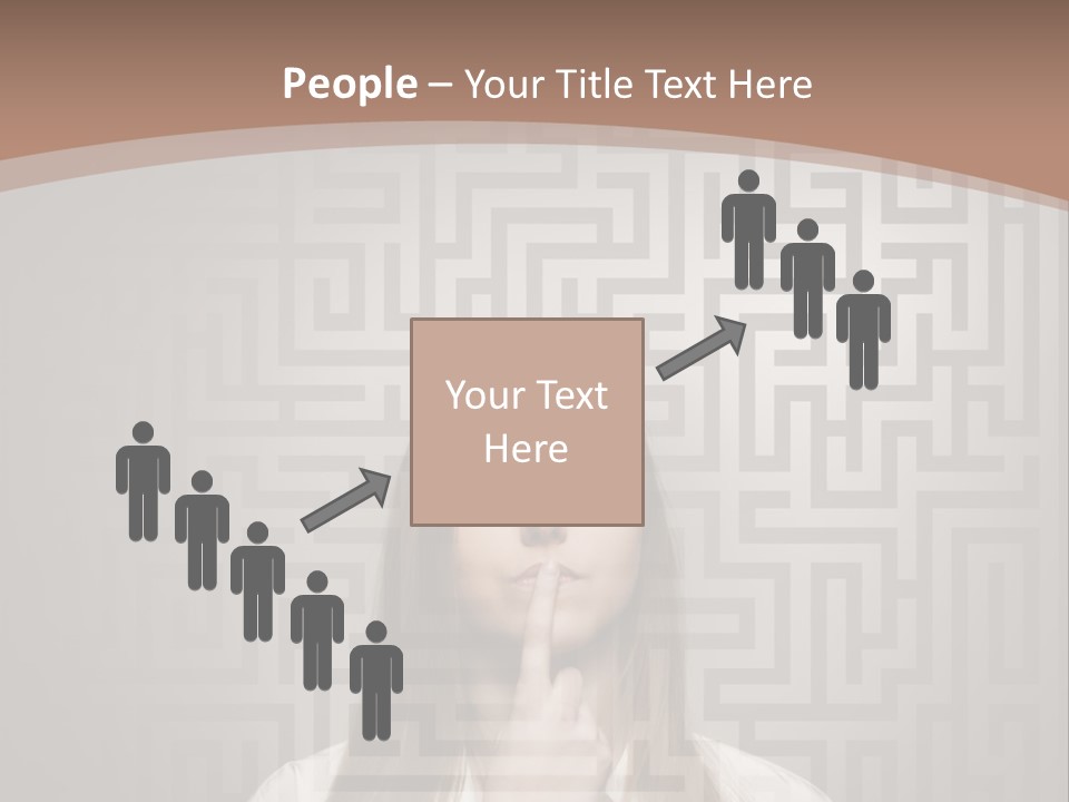 A Woman With A Finger In Her Mouth PowerPoint Template