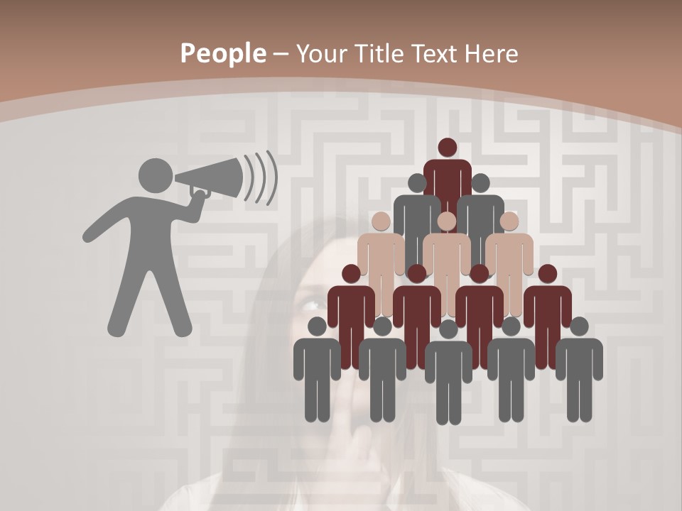 A Woman With A Finger In Her Mouth PowerPoint Template