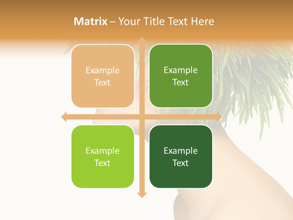 A Woman's Head With Green Grass On It PowerPoint Template