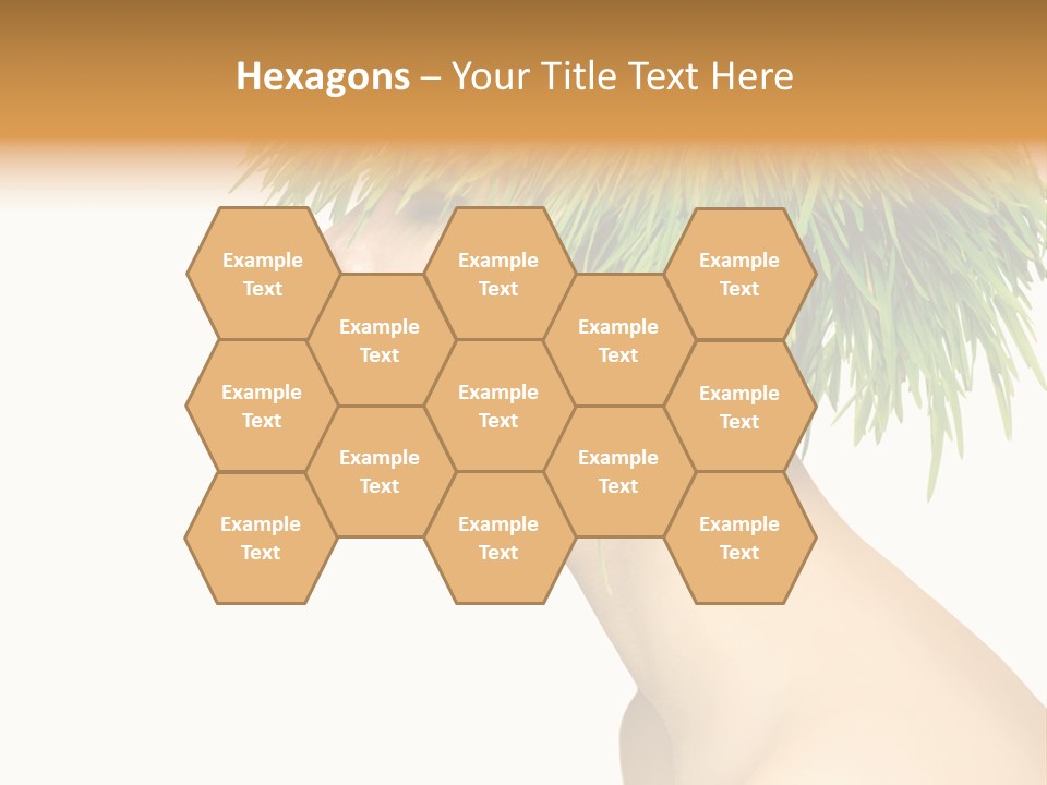 A Woman's Head With Green Grass On It PowerPoint Template