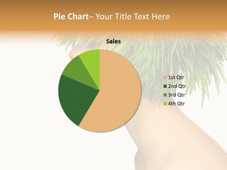 A Woman's Head With Green Grass On It PowerPoint Template