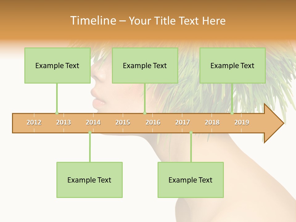 A Woman's Head With Green Grass On It PowerPoint Template