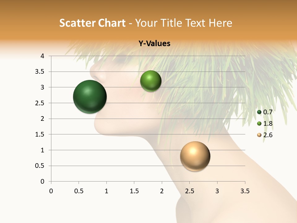 A Woman's Head With Green Grass On It PowerPoint Template