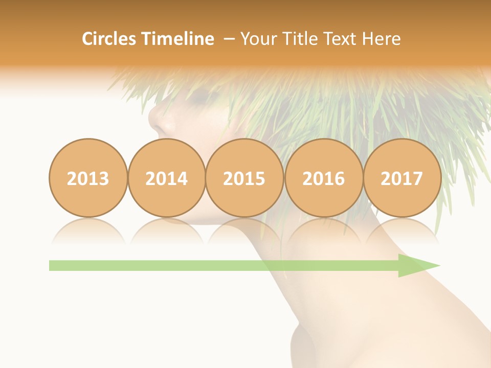 A Woman's Head With Green Grass On It PowerPoint Template