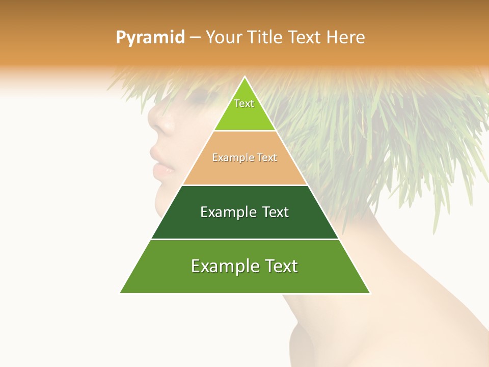 A Woman's Head With Green Grass On It PowerPoint Template