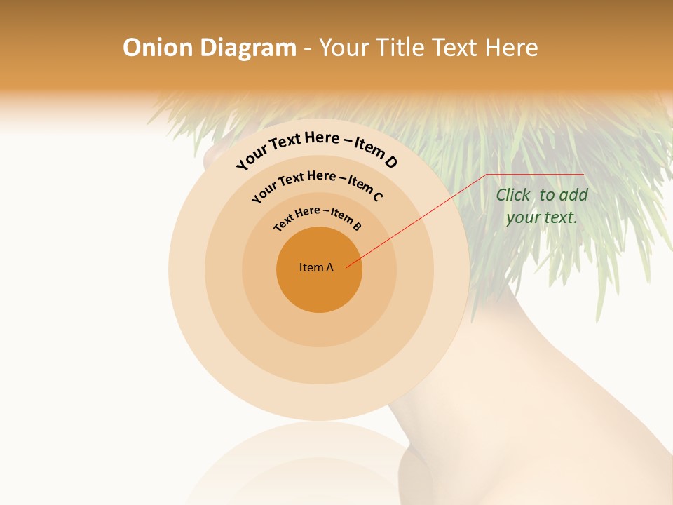 A Woman's Head With Green Grass On It PowerPoint Template