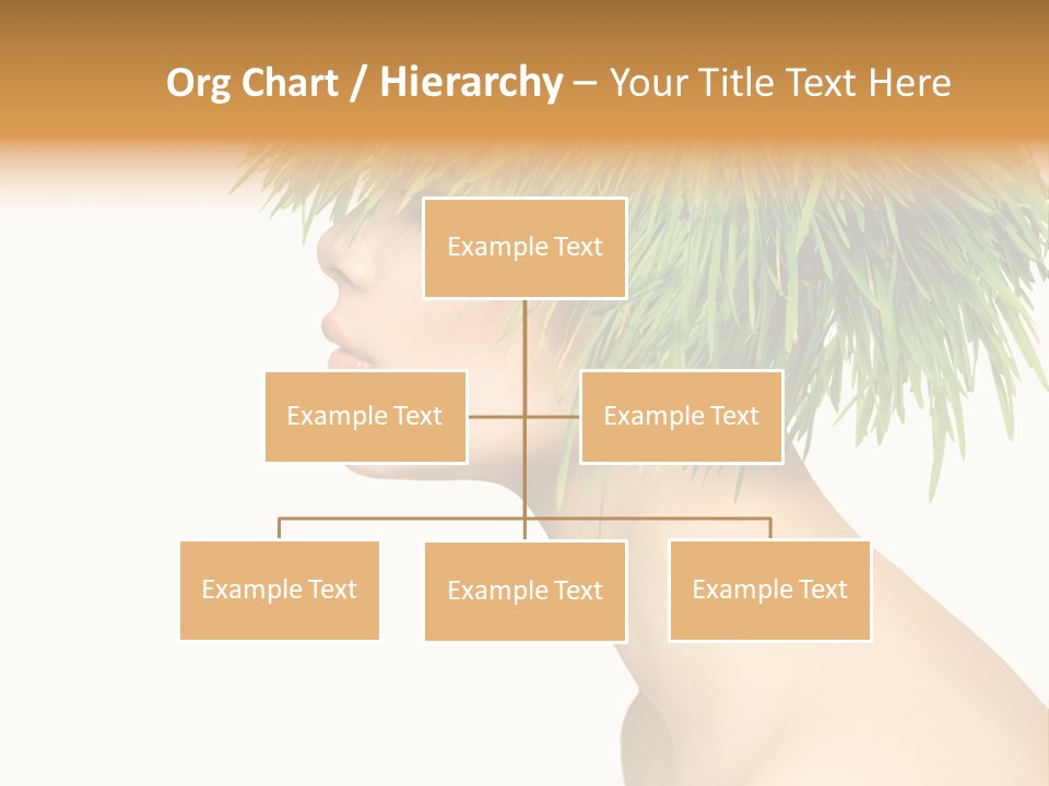 A Woman's Head With Green Grass On It PowerPoint Template