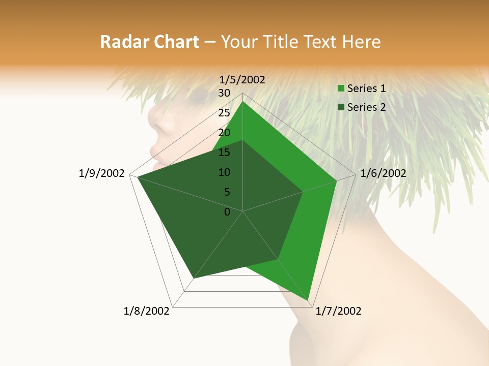 A Woman's Head With Green Grass On It PowerPoint Template