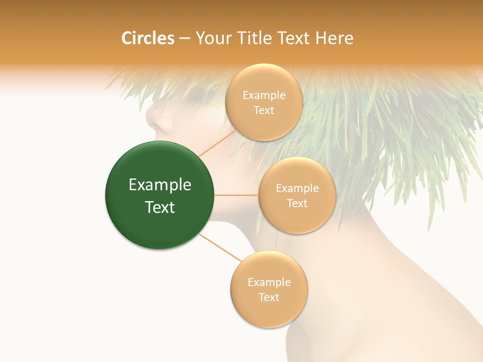 A Woman's Head With Green Grass On It PowerPoint Template