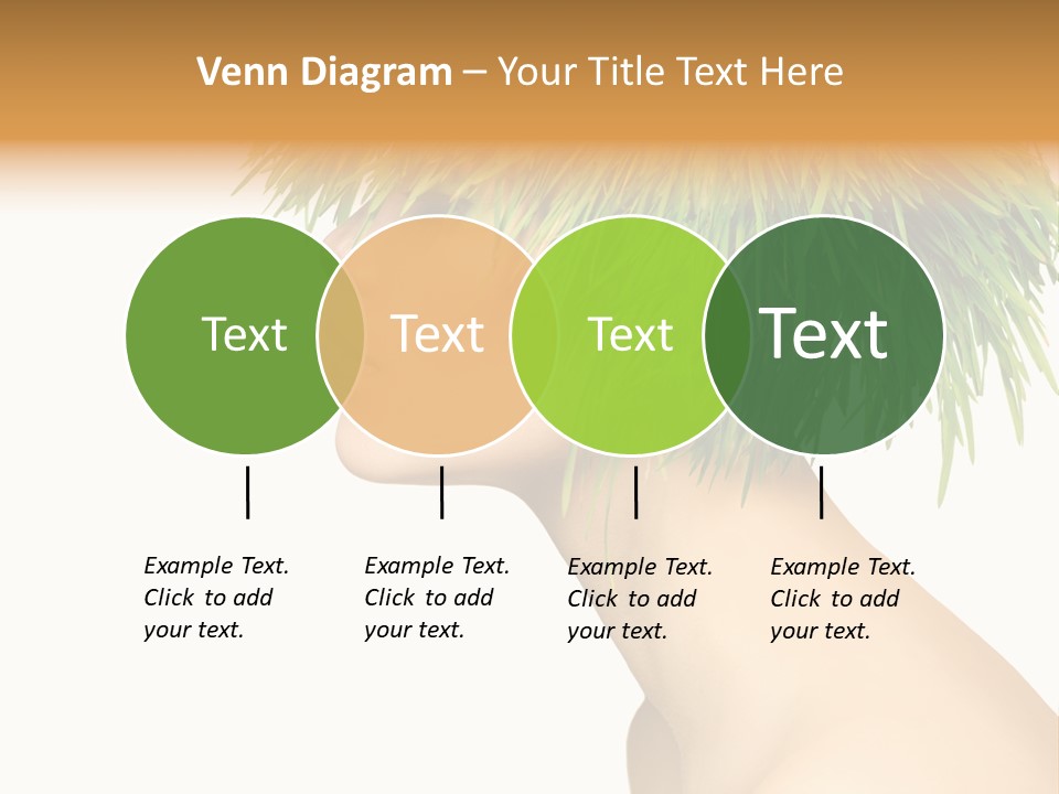 A Woman's Head With Green Grass On It PowerPoint Template