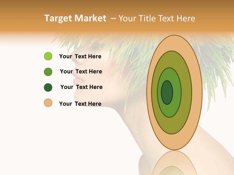 A Woman's Head With Green Grass On It PowerPoint Template