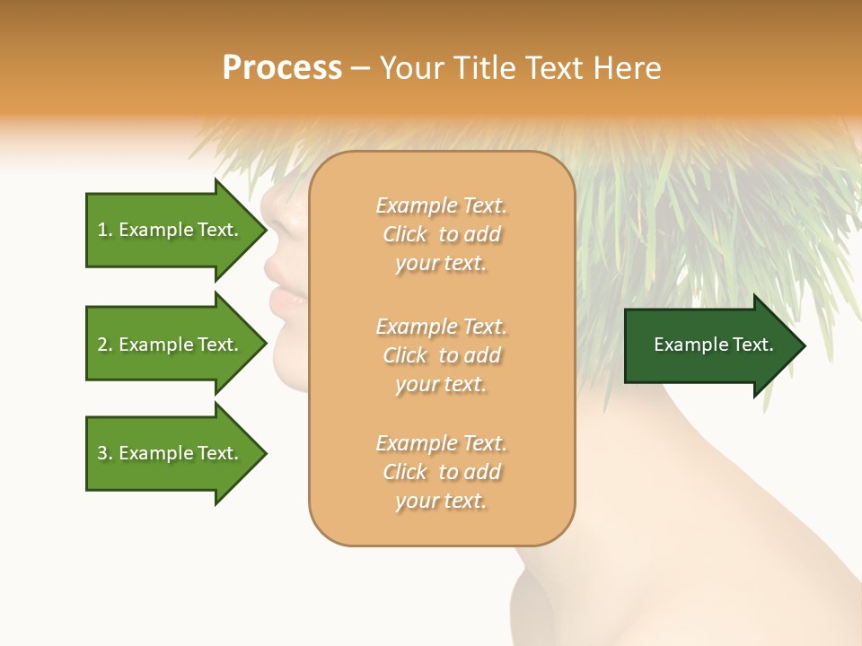 A Woman's Head With Green Grass On It PowerPoint Template