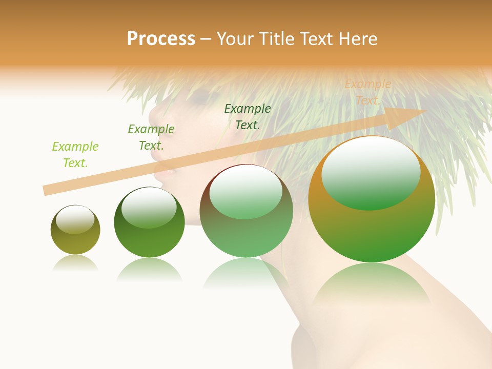 A Woman's Head With Green Grass On It PowerPoint Template