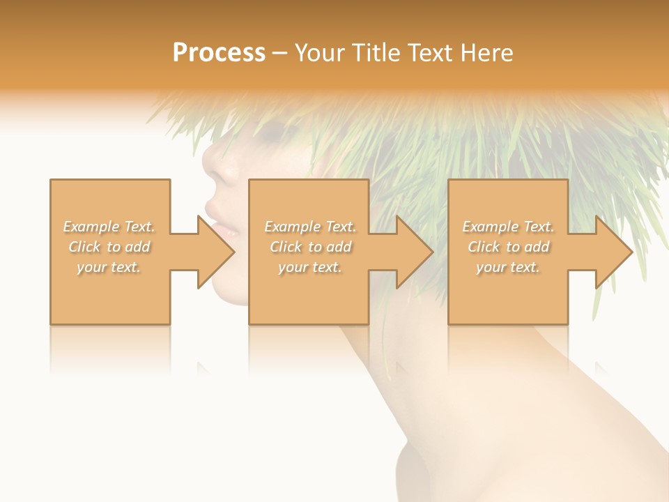 A Woman's Head With Green Grass On It PowerPoint Template