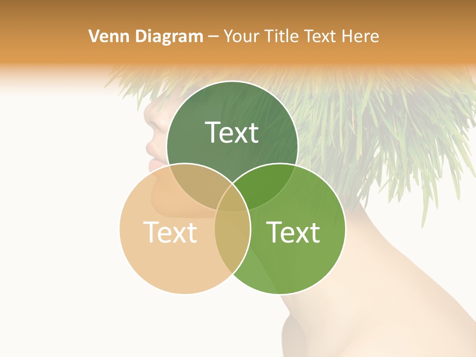 A Woman's Head With Green Grass On It PowerPoint Template