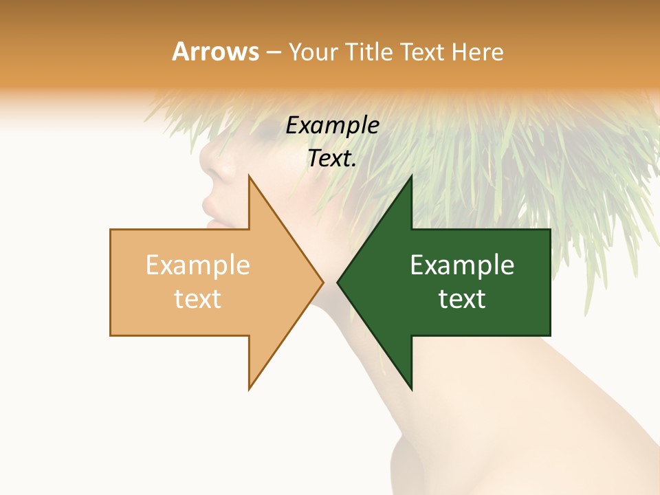 A Woman's Head With Green Grass On It PowerPoint Template