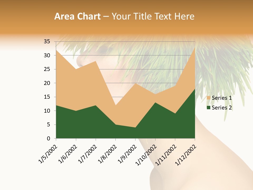 A Woman's Head With Green Grass On It PowerPoint Template