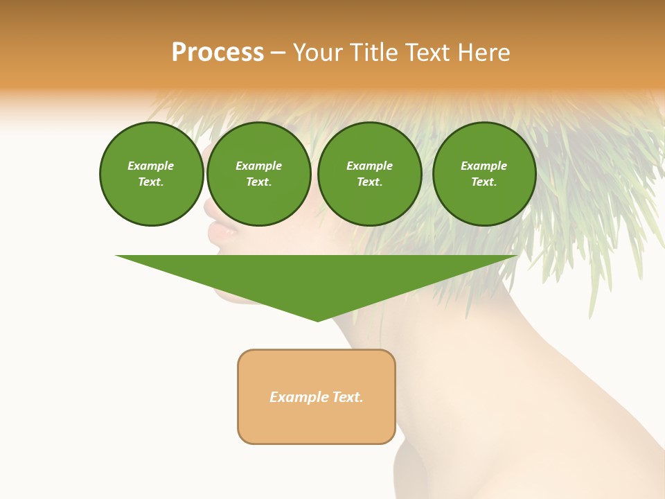 A Woman's Head With Green Grass On It PowerPoint Template