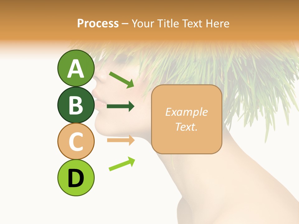A Woman's Head With Green Grass On It PowerPoint Template