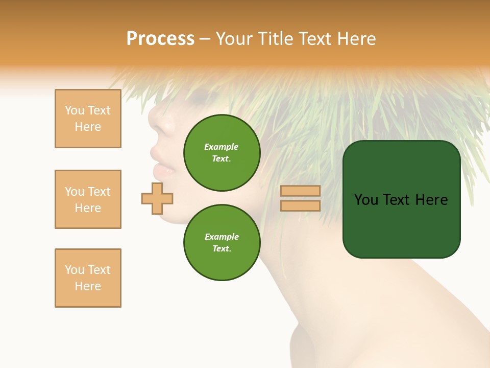A Woman's Head With Green Grass On It PowerPoint Template