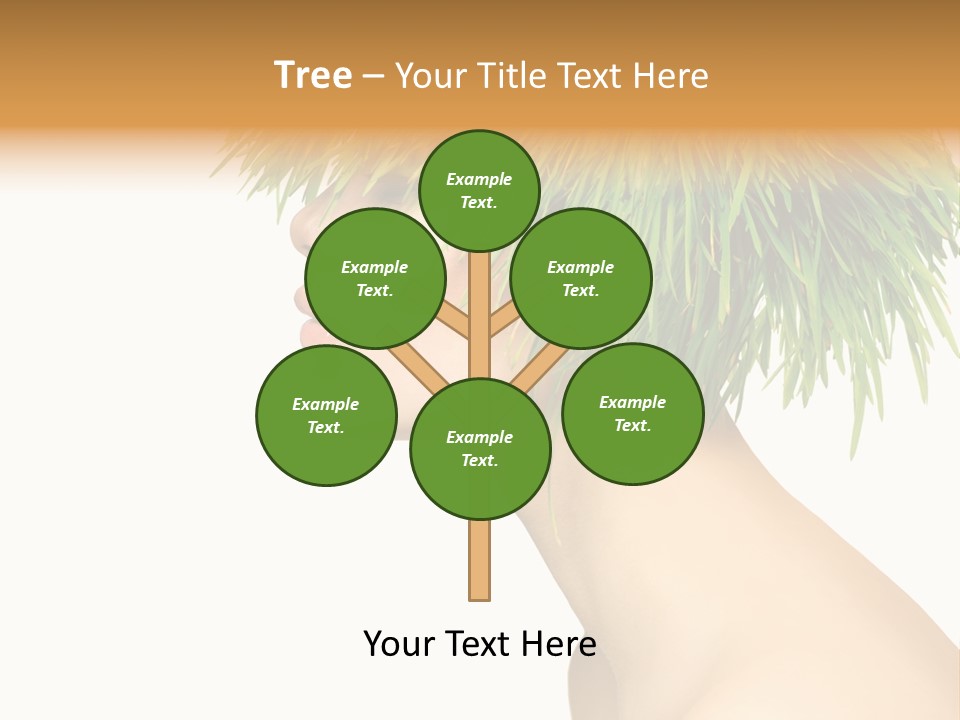 A Woman's Head With Green Grass On It PowerPoint Template