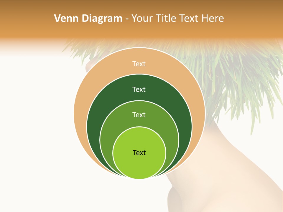 A Woman's Head With Green Grass On It PowerPoint Template