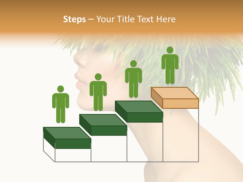 A Woman's Head With Green Grass On It PowerPoint Template