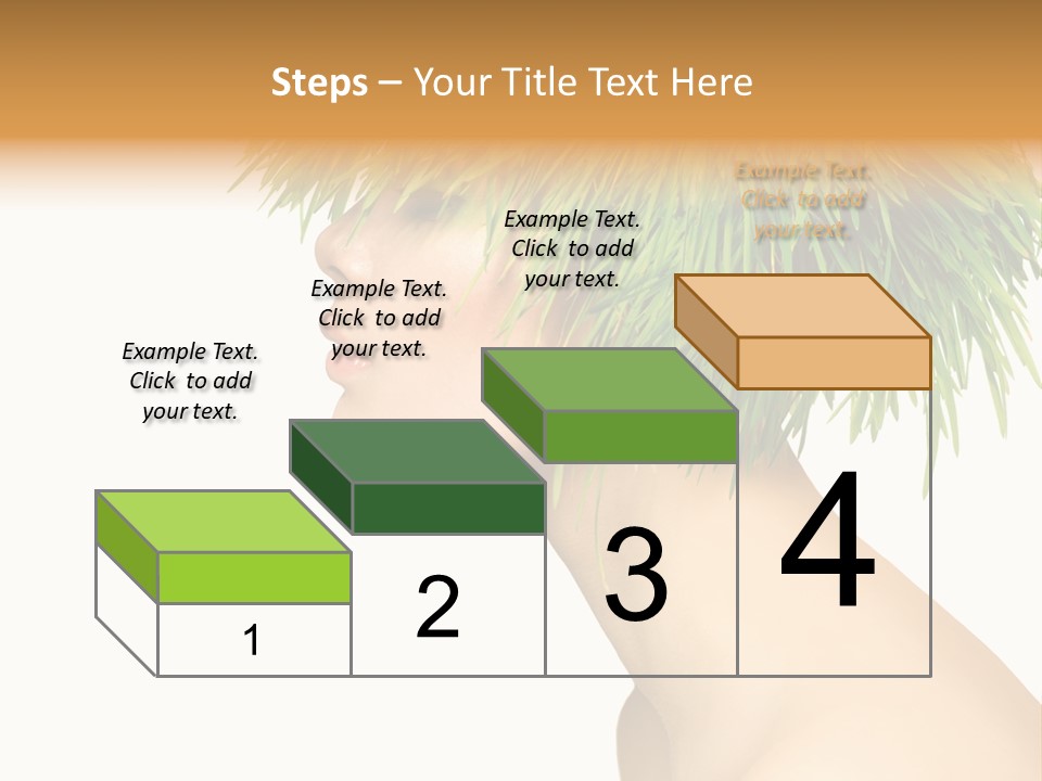 A Woman's Head With Green Grass On It PowerPoint Template