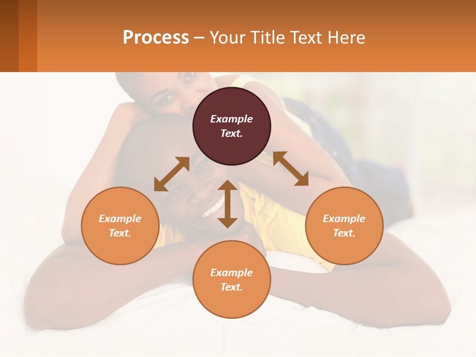 A Man And A Woman Laying On A Bed Together PowerPoint Template