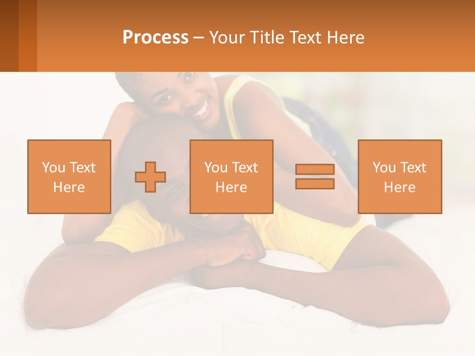 A Man And A Woman Laying On A Bed Together PowerPoint Template