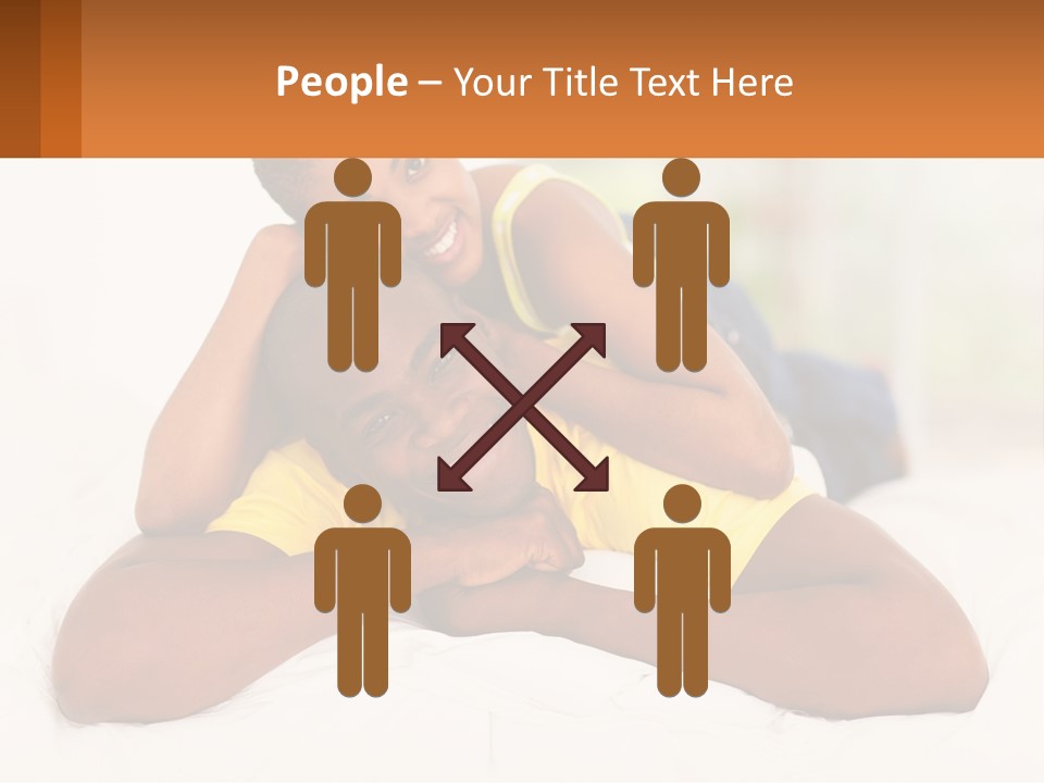 A Man And A Woman Laying On A Bed Together PowerPoint Template