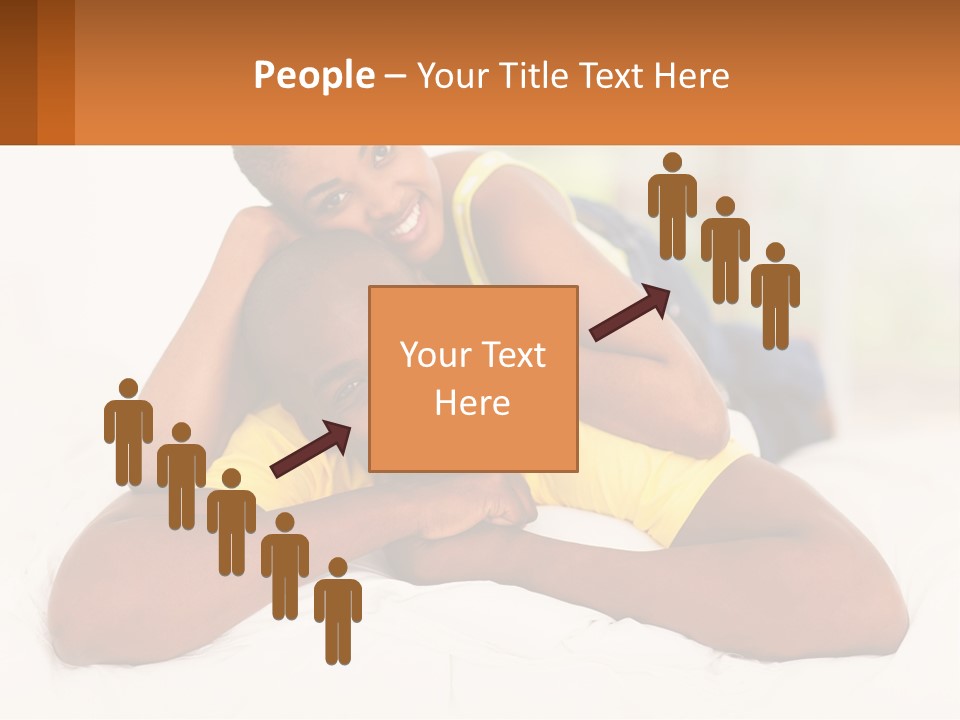 A Man And A Woman Laying On A Bed Together PowerPoint Template