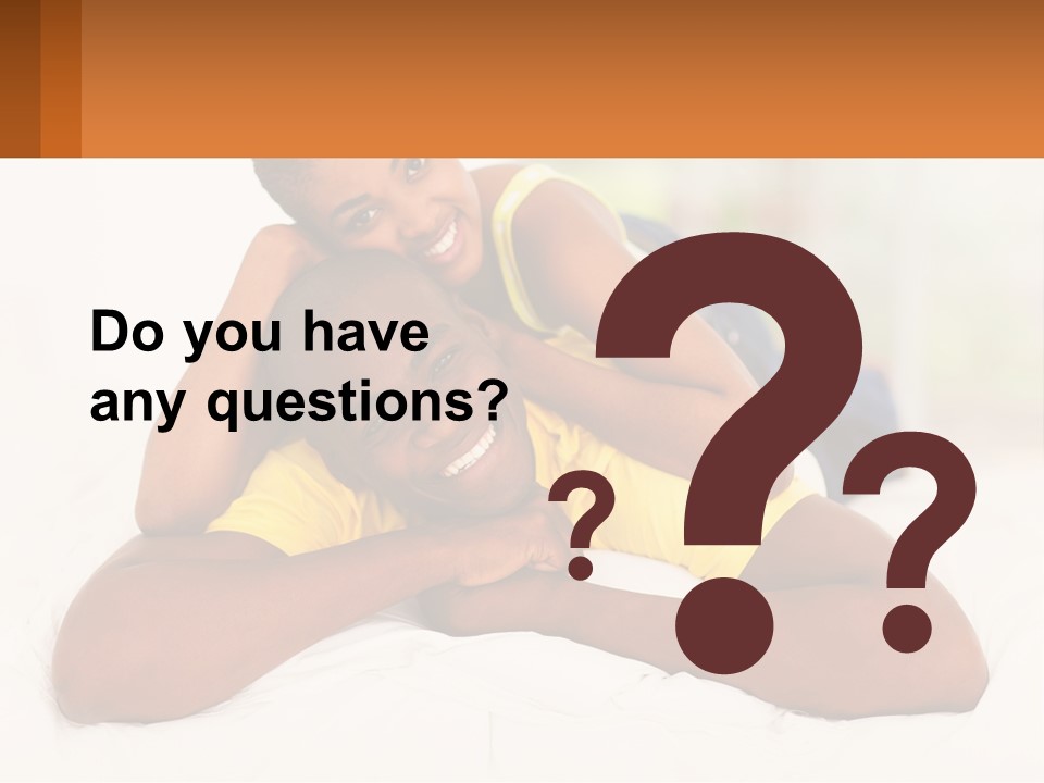 A Man And A Woman Laying On A Bed Together PowerPoint Template
