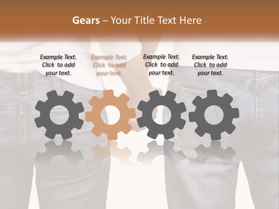 Two People Holding Hands With A White Background PowerPoint Template