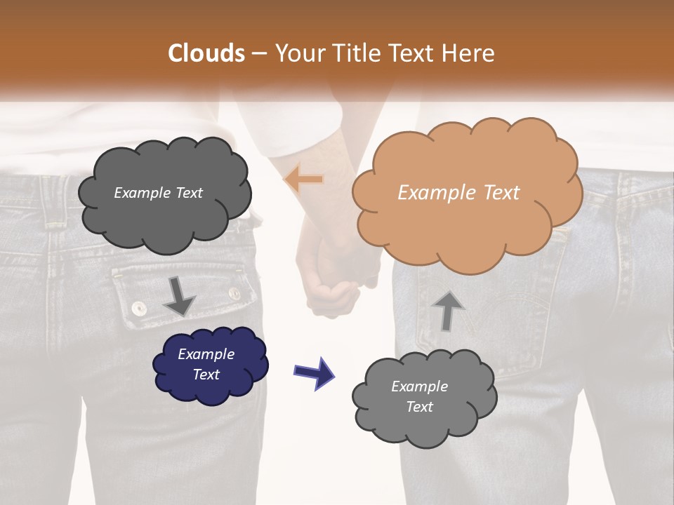 Two People Holding Hands With A White Background PowerPoint Template