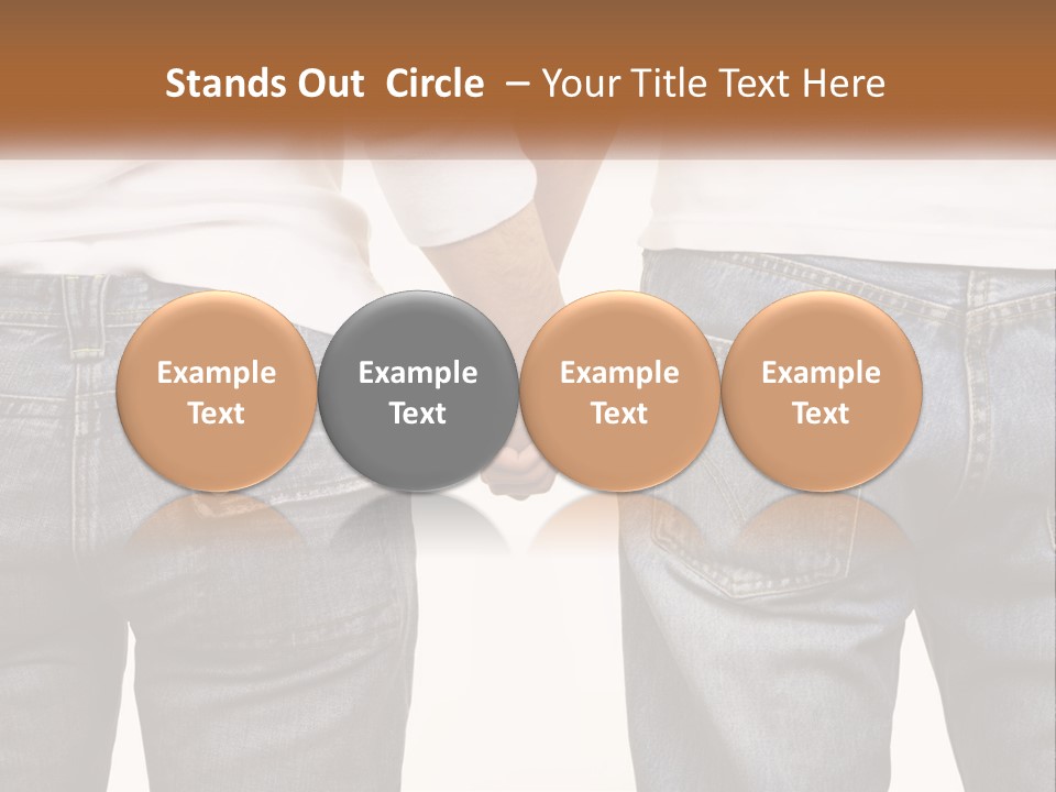 Two People Holding Hands With A White Background PowerPoint Template