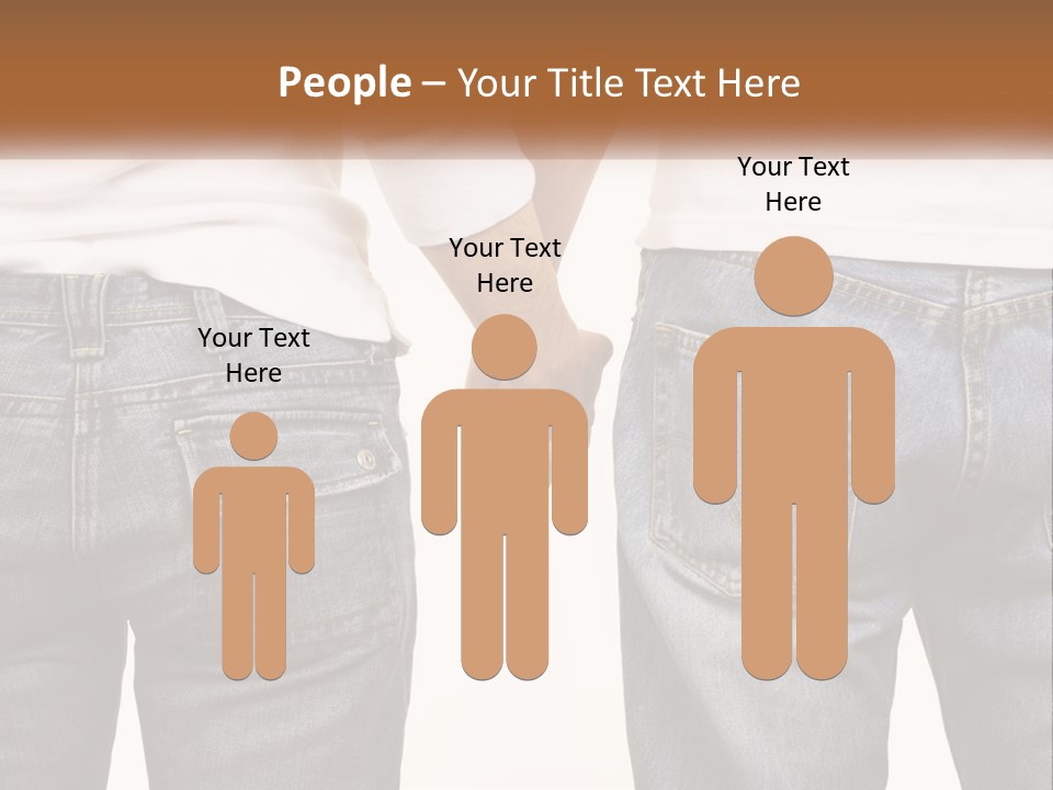 Two People Holding Hands With A White Background PowerPoint Template