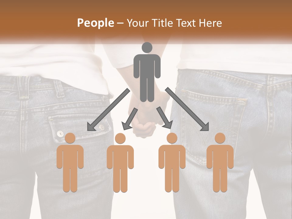 Two People Holding Hands With A White Background PowerPoint Template