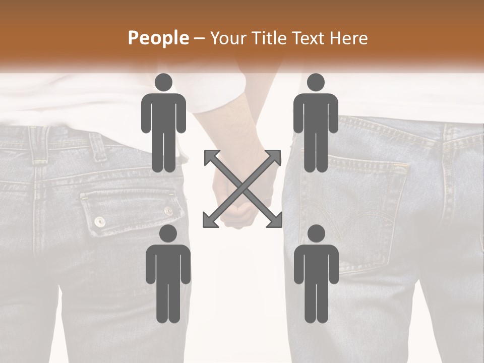 Two People Holding Hands With A White Background PowerPoint Template