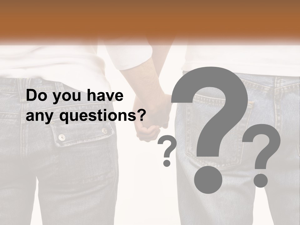 Two People Holding Hands With A White Background PowerPoint Template