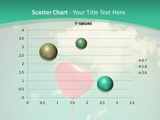 A Red Heart Shaped Balloon Floating In The Air PowerPoint Template